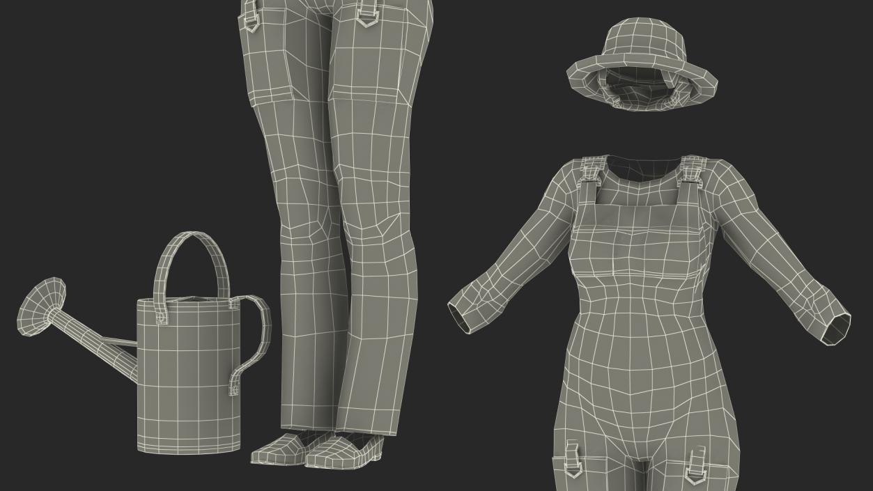 Women Gardener Clothes 3D