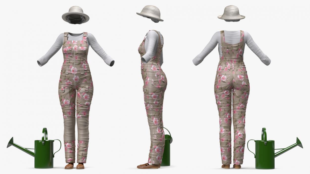 Women Gardener Clothes 3D