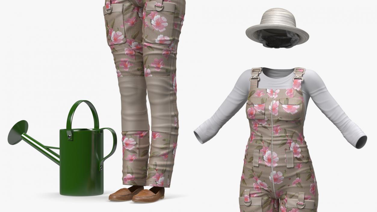 Women Gardener Clothes 3D