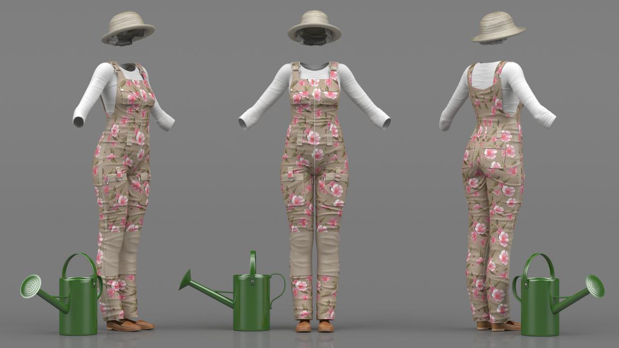 Women Gardener Clothes 3D