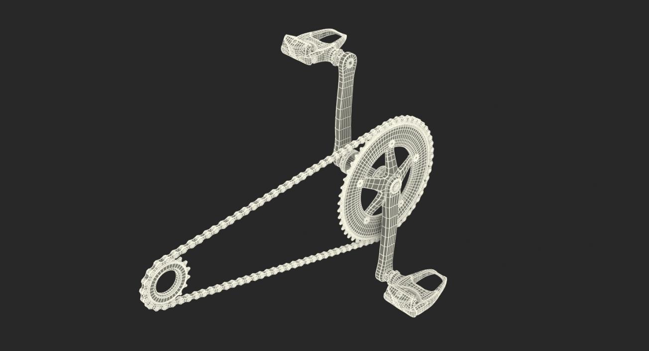 Bicycle Chain with Pedals Rigged 3D