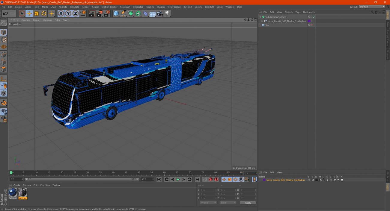 Iveco Crealis IMC Electric Trolleybus 3D