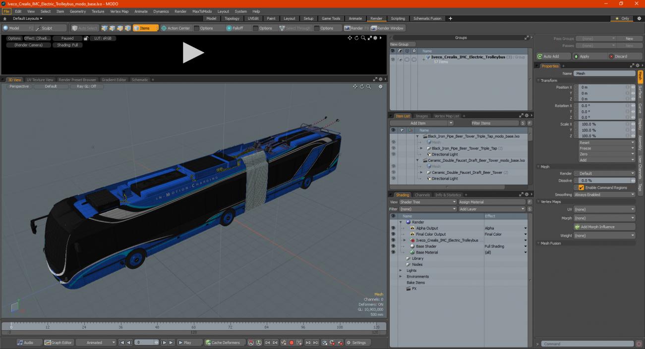 Iveco Crealis IMC Electric Trolleybus 3D