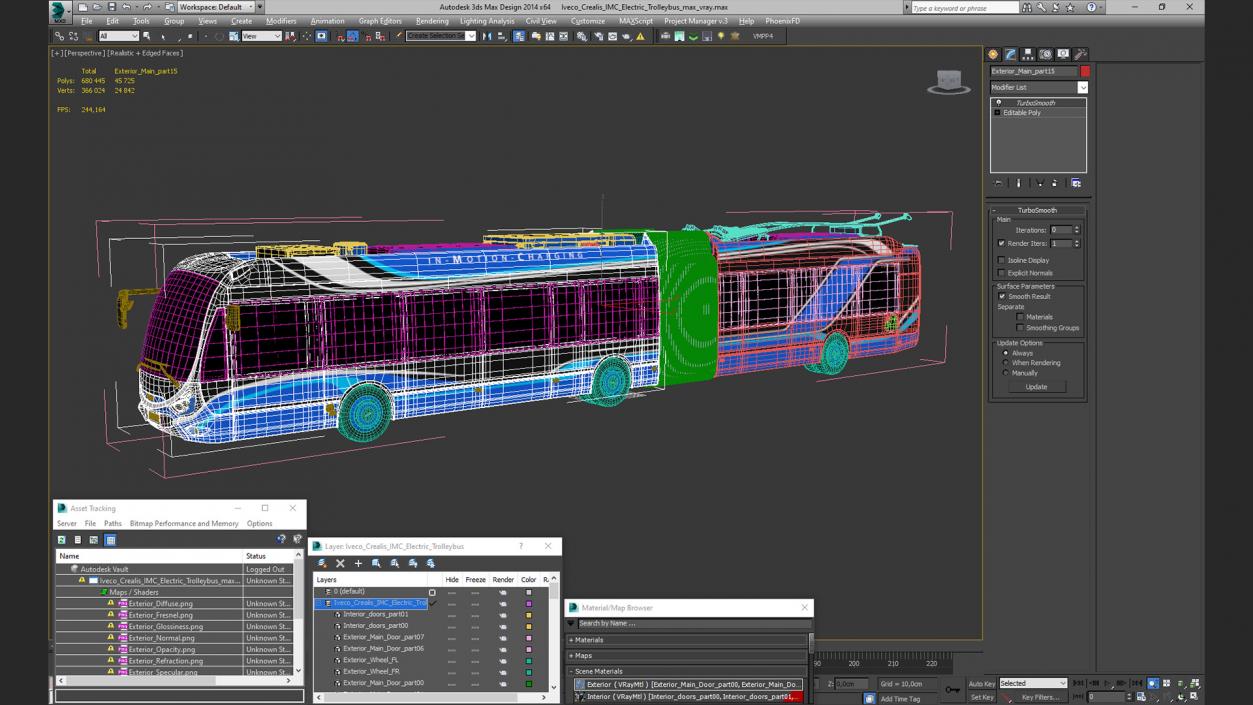 Iveco Crealis IMC Electric Trolleybus 3D