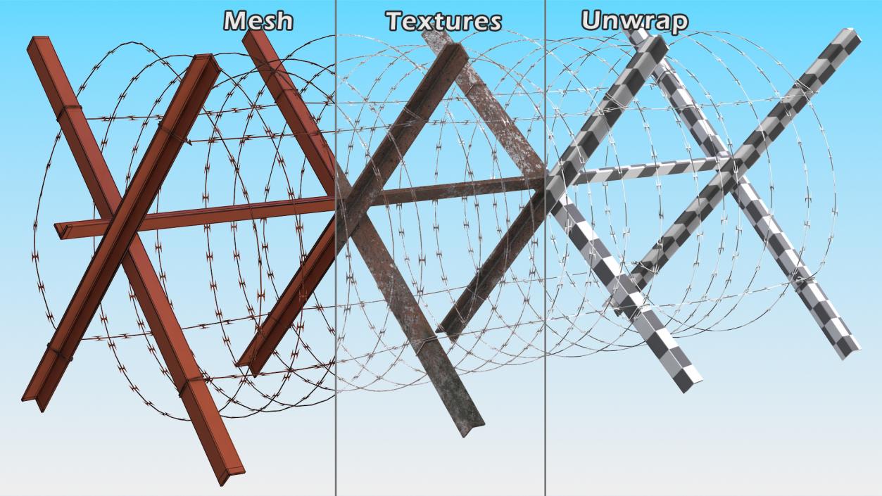 3D Concertina Razor Wire Coil Barrier Old model