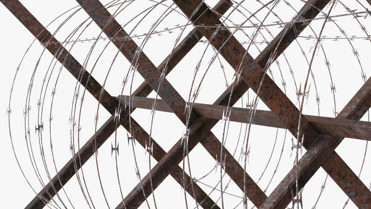 3D Concertina Razor Wire Coil Barrier Old model