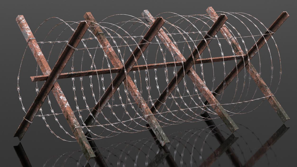 3D Concertina Razor Wire Coil Barrier Old model