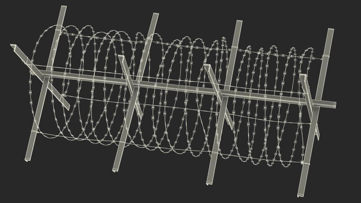 3D Concertina Razor Wire Coil Barrier Old model