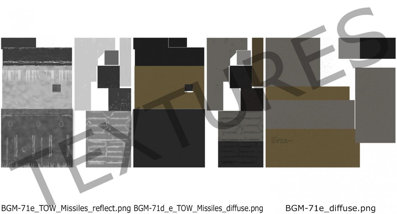 BGM 71E TOW Missile 3D model