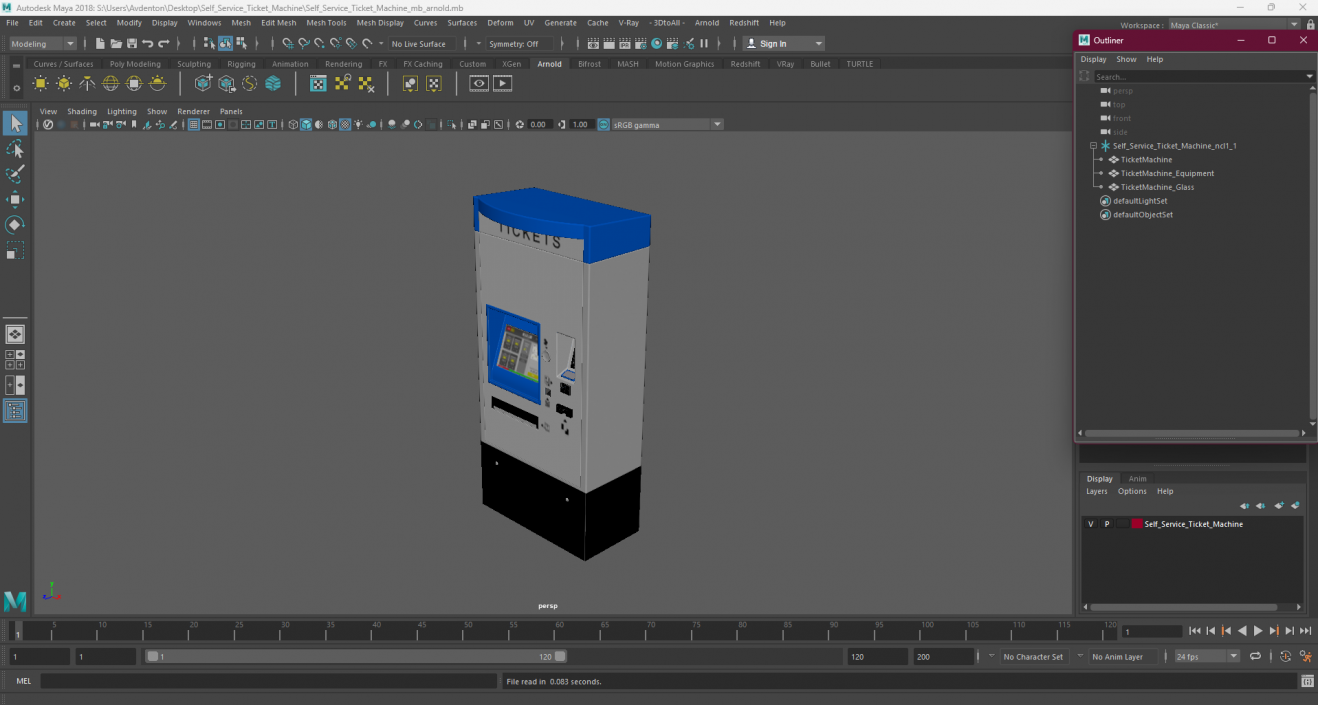 Self Service Ticket Machine 2 3D model