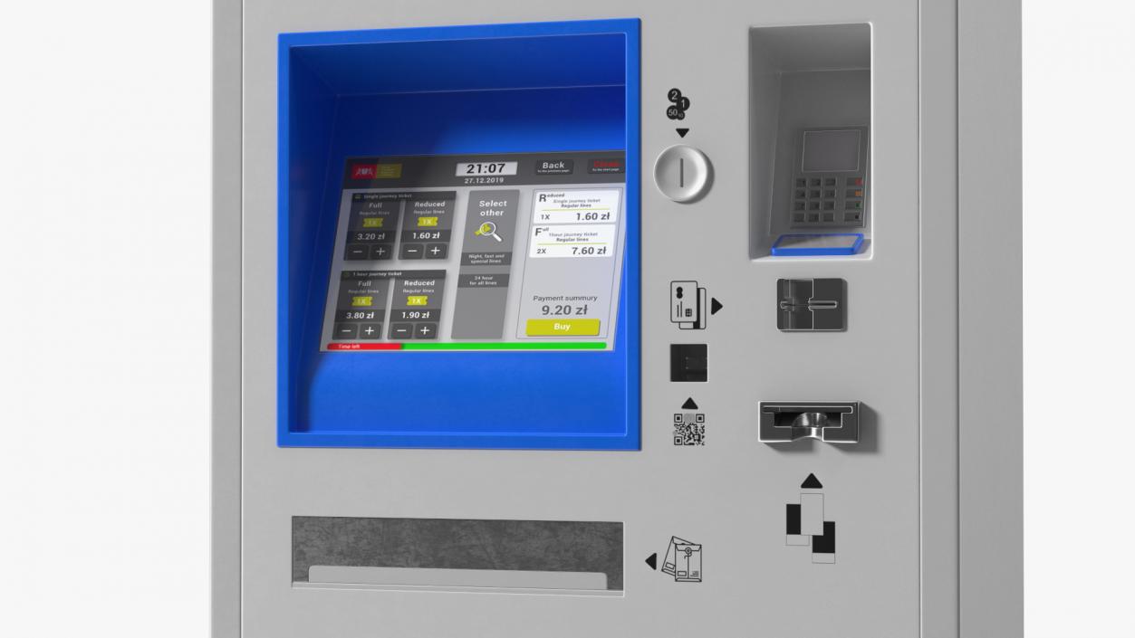 Self Service Ticket Machine 2 3D model