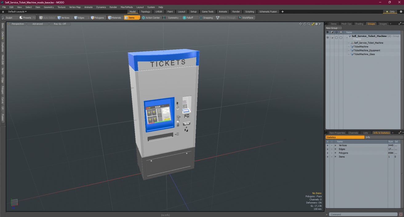 Self Service Ticket Machine 2 3D model