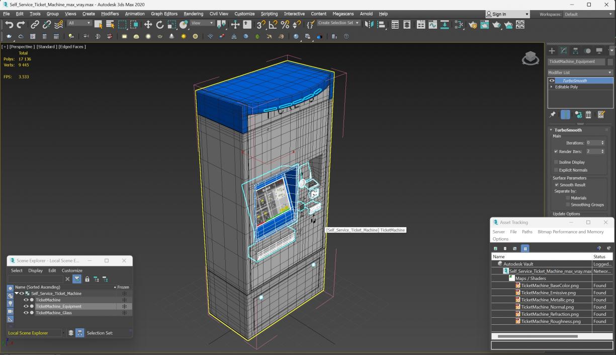 Self Service Ticket Machine 2 3D model