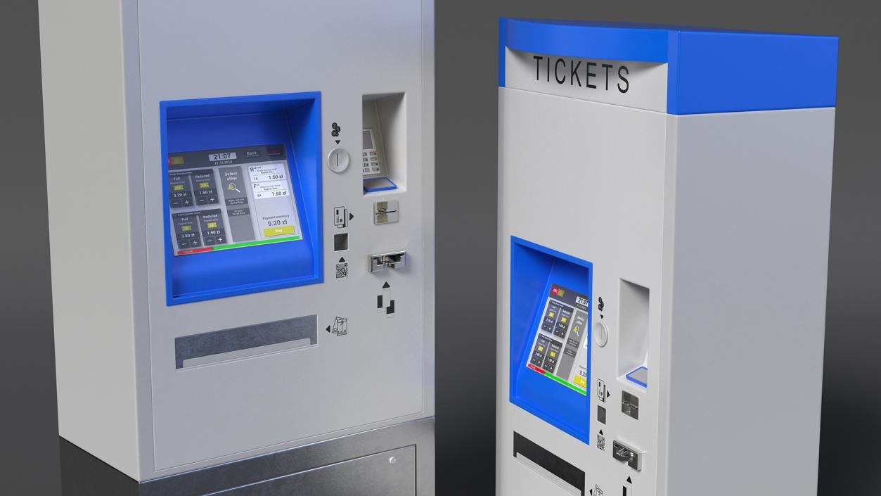 Self Service Ticket Machine 2 3D model