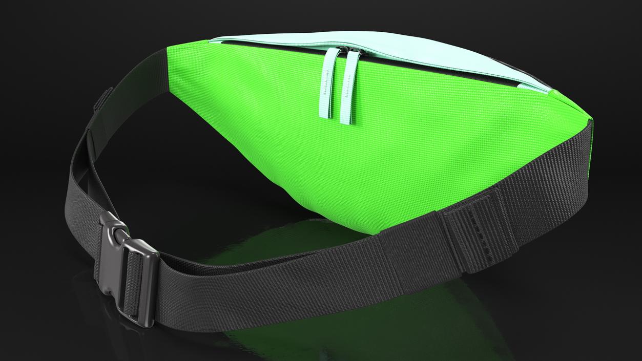 3D model Polyester Waist Bag Green