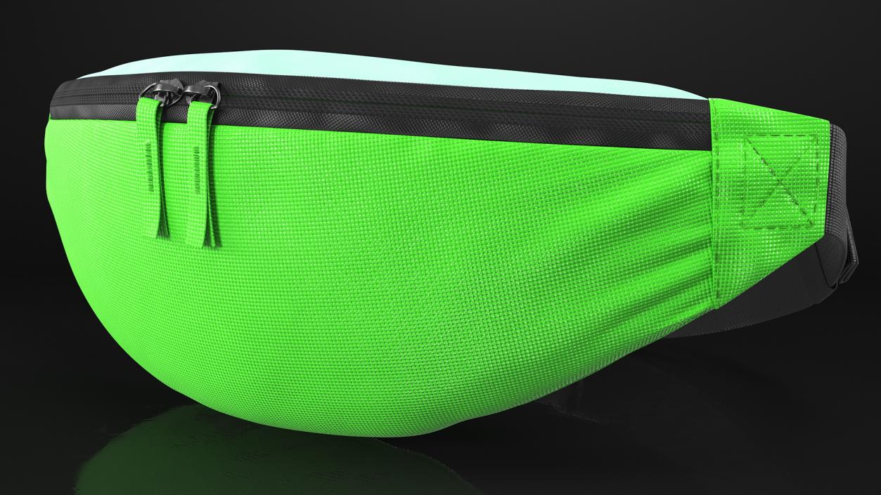 3D model Polyester Waist Bag Green