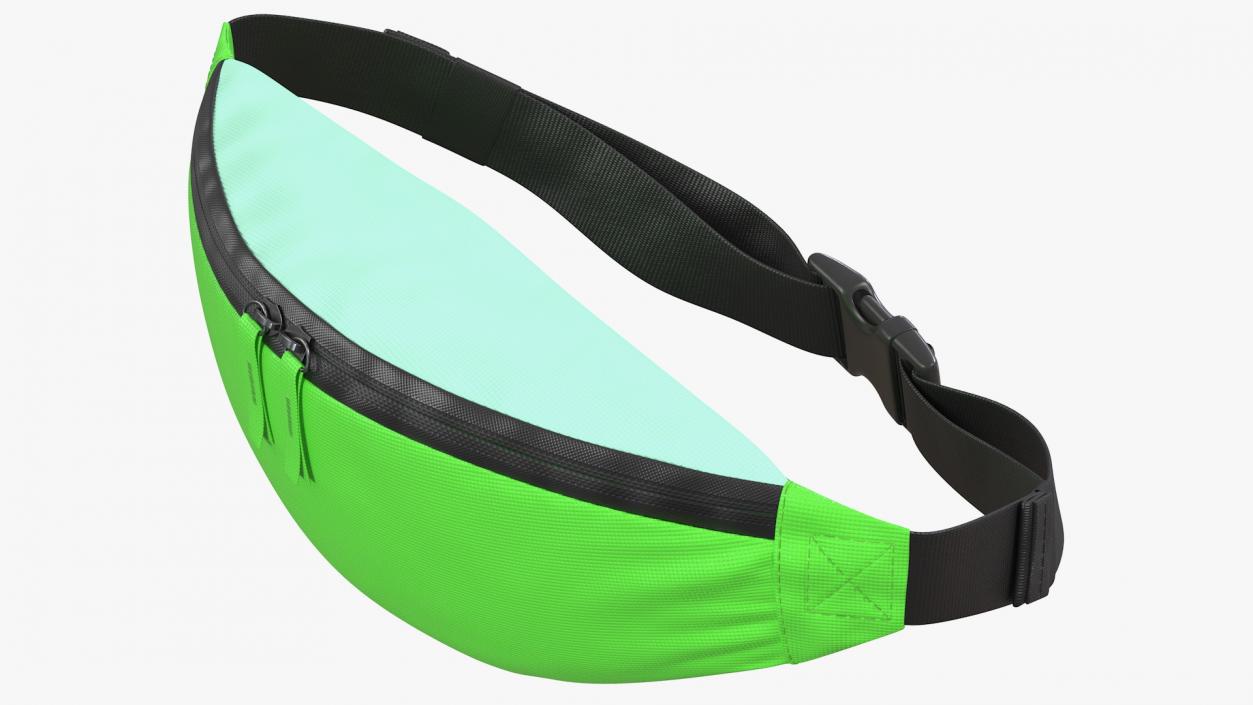 3D model Polyester Waist Bag Green