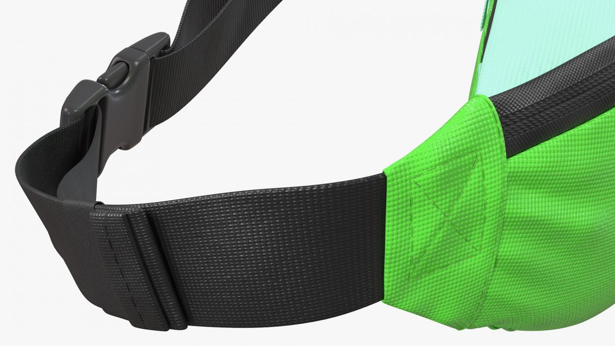 3D model Polyester Waist Bag Green