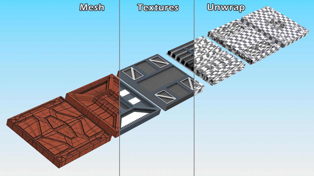 3D Fantastic Ceiling Panels Set model