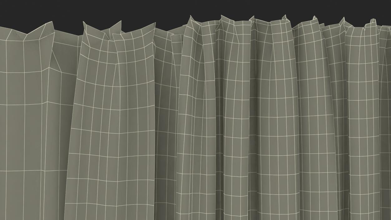 Curtains with Drapery Cream 3D