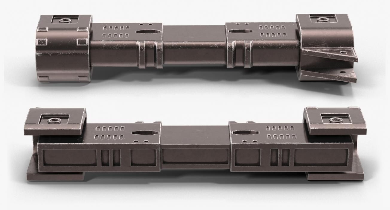 3D Anodized Ram Hydraulic Cylinders Set Sci-Fi model