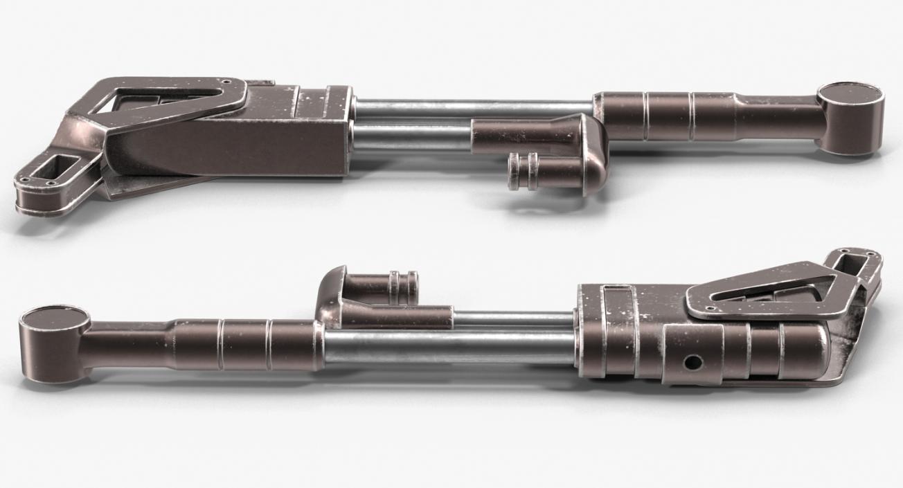 3D Anodized Ram Hydraulic Cylinders Set Sci-Fi model