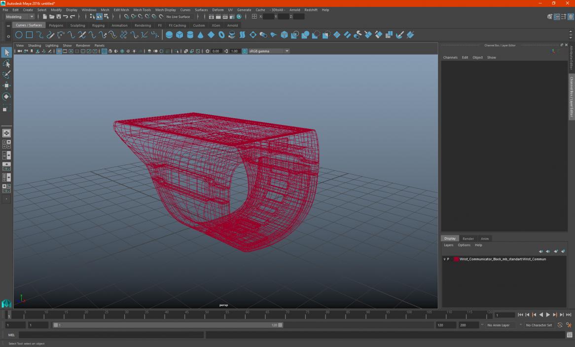 Wrist Communicator Black 3D model