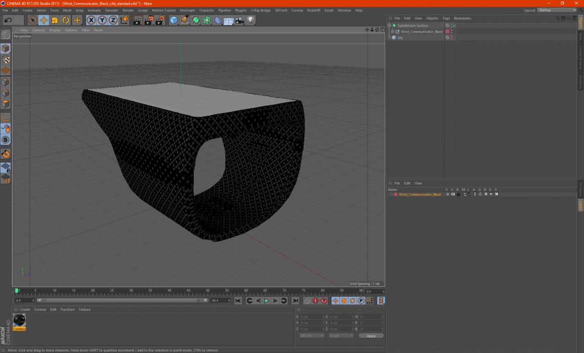 Wrist Communicator Black 3D model