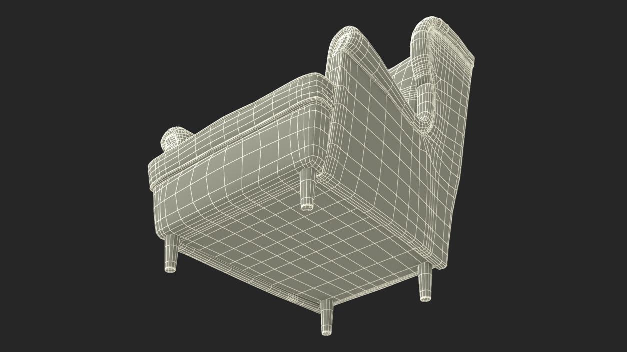 3D Armchair for Children Room IKEA STRANDMON Grey