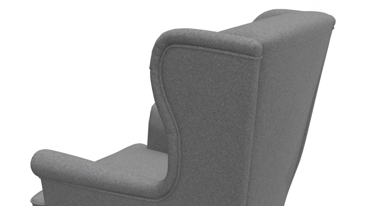 3D Armchair for Children Room IKEA STRANDMON Grey