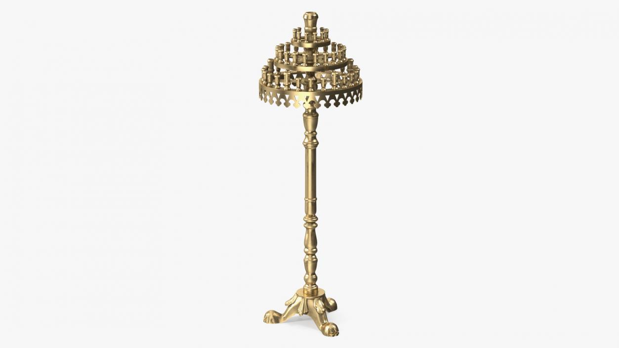 3D Church Brass Candle Holder