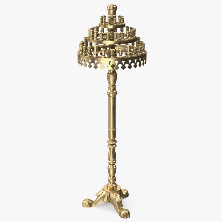 3D Church Brass Candle Holder