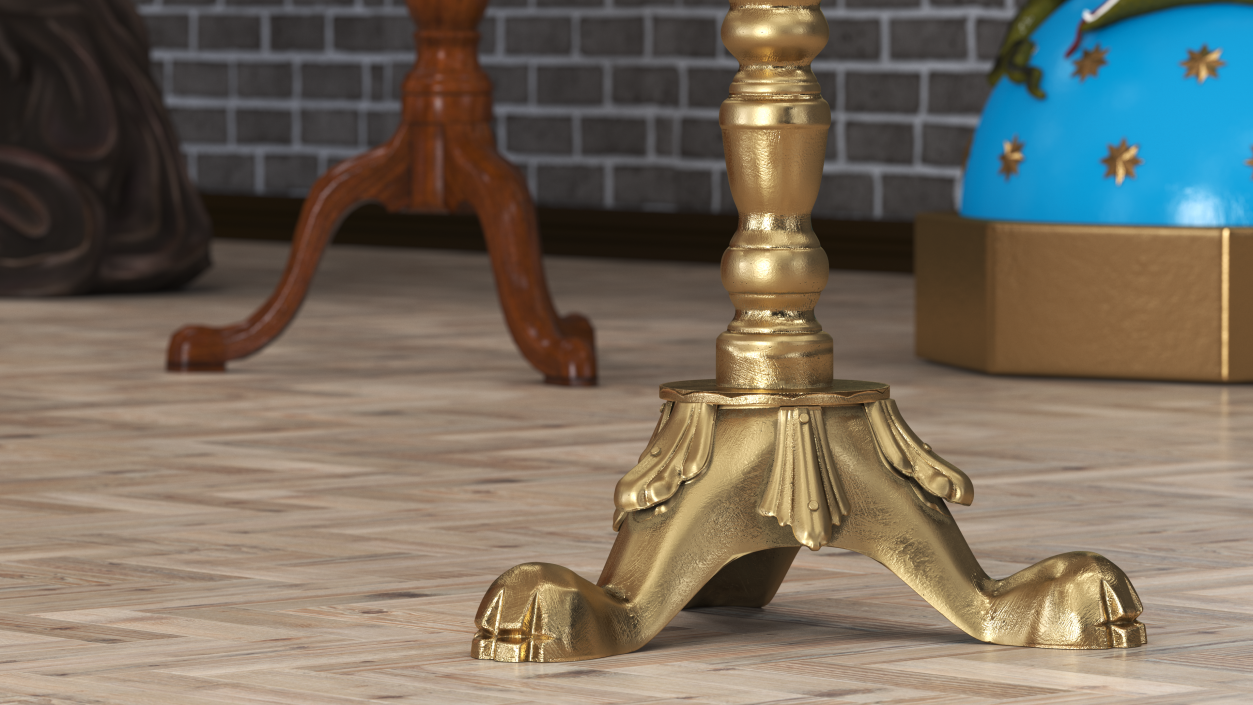 3D Church Brass Candle Holder