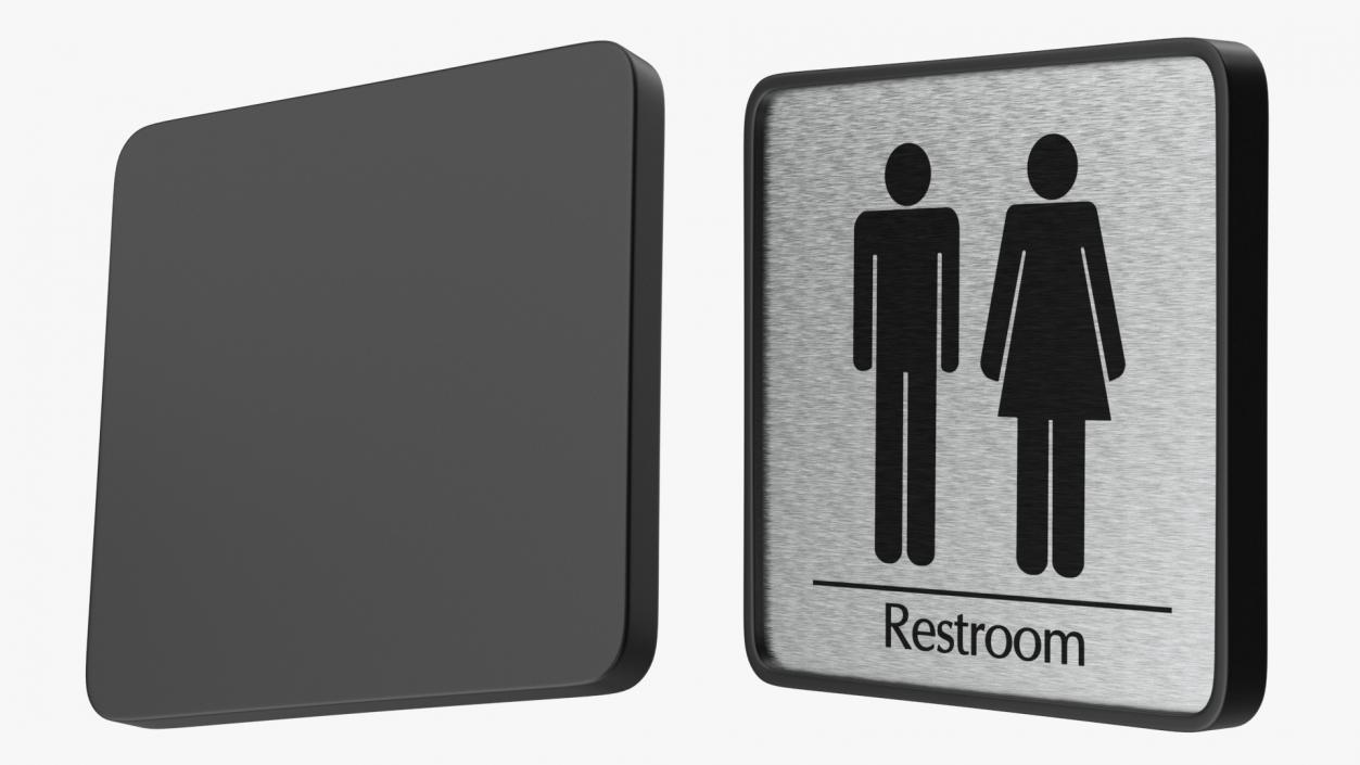 Restroom Compliance Sign 3D model