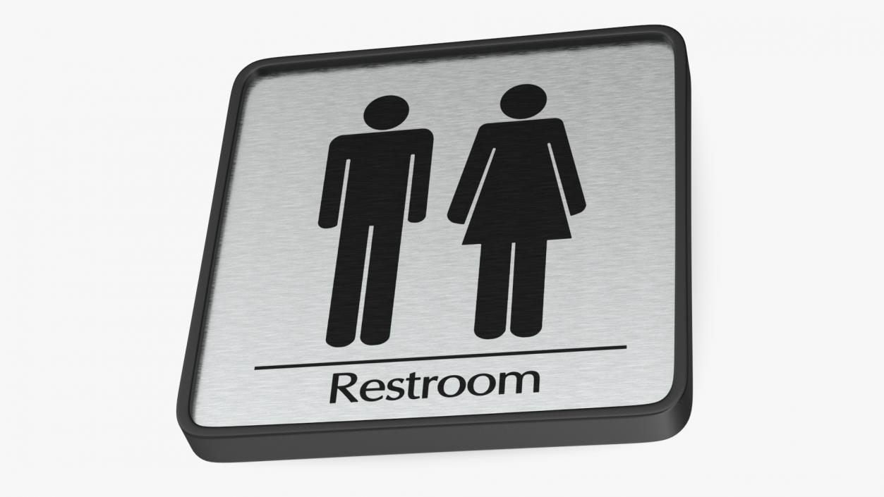 Restroom Compliance Sign 3D model