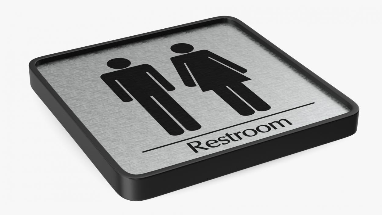 Restroom Compliance Sign 3D model