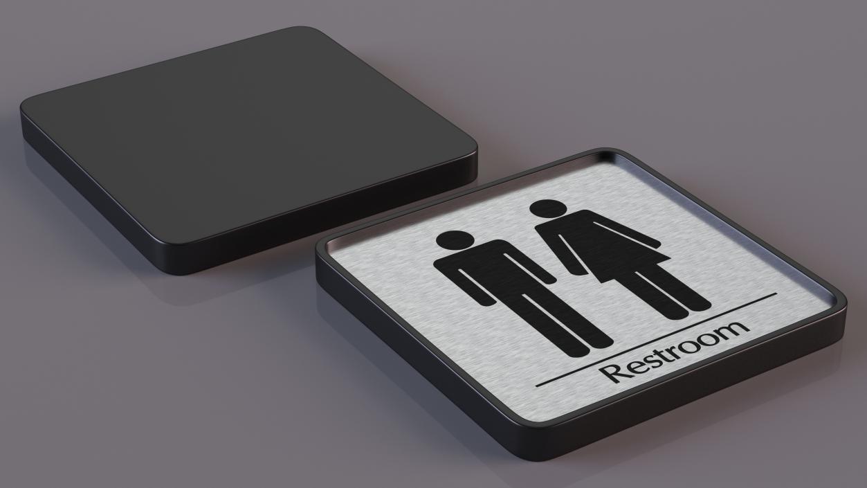 Restroom Compliance Sign 3D model