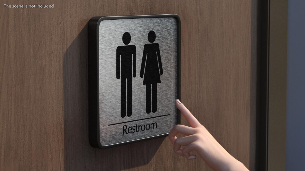 Restroom Compliance Sign 3D model