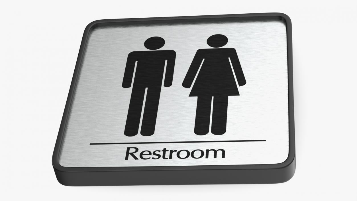 Restroom Compliance Sign 3D model