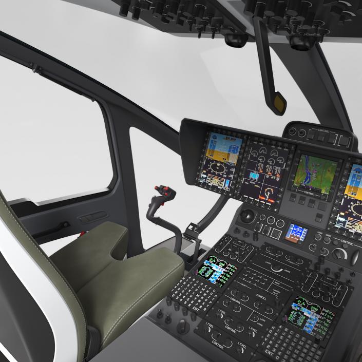 3D model Private Helicopter Pilot Cabin