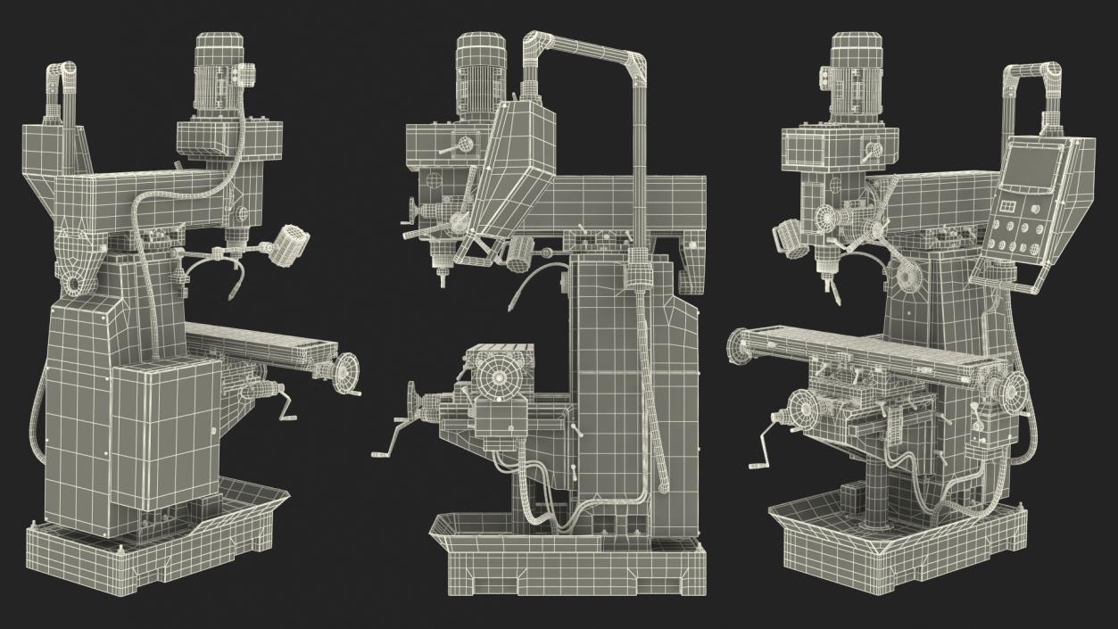 Milling Machines Collection 3D