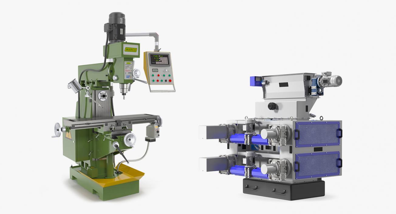 Milling Machines Collection 3D