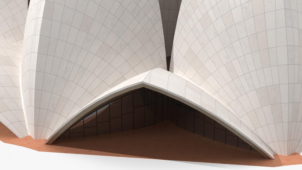 3D Lotus Temple Building