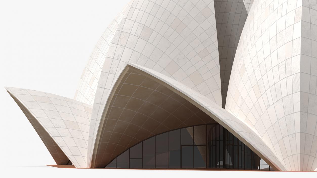 3D Lotus Temple Building