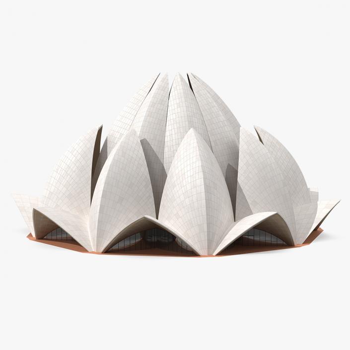 3D Lotus Temple Building