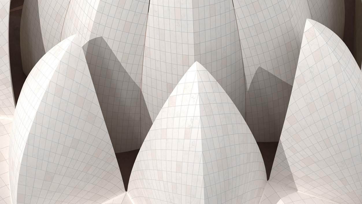 3D Lotus Temple Building