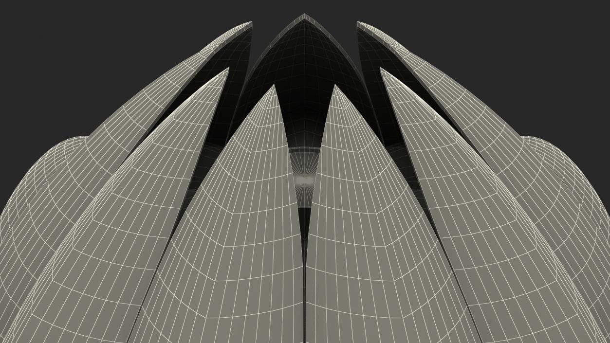 3D Lotus Temple Building