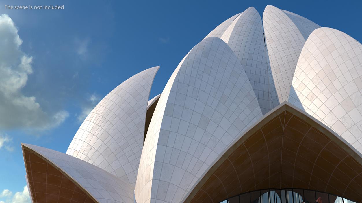 3D Lotus Temple Building