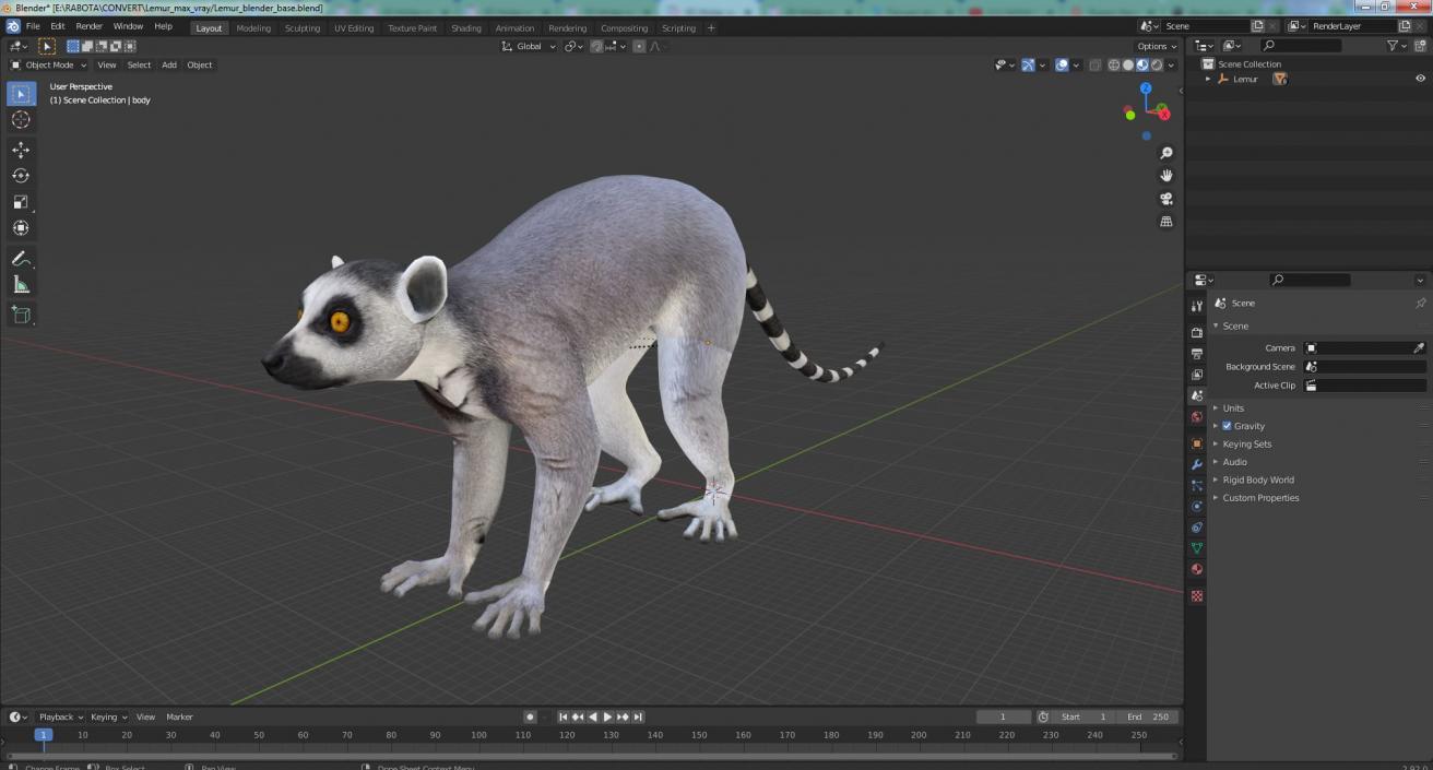 Lemur 3D model