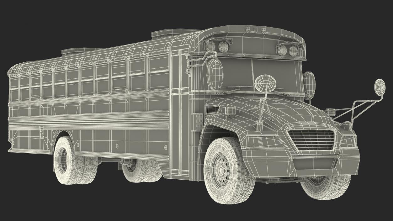 School Bus Exterior Only 3D model